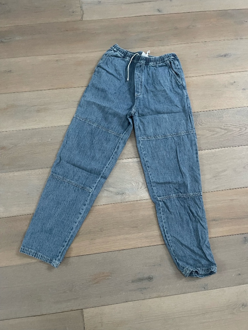 American Vintage Elastic Waist Barrel Leg Jeans
